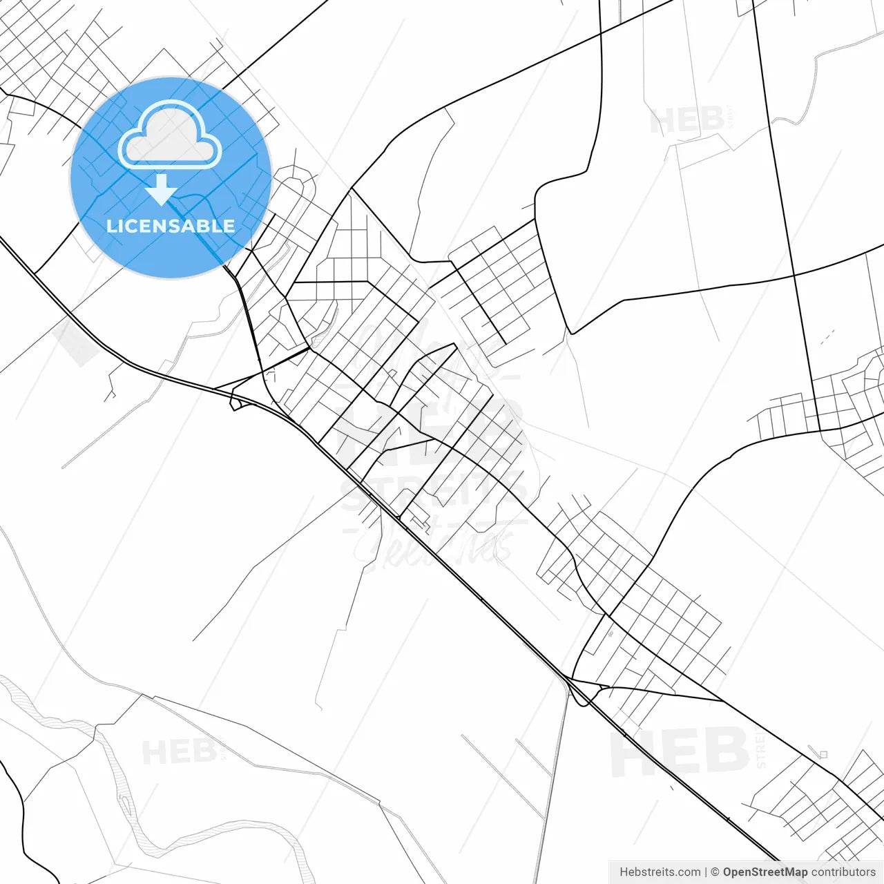 Vector PDF map of Artashat, Armenia