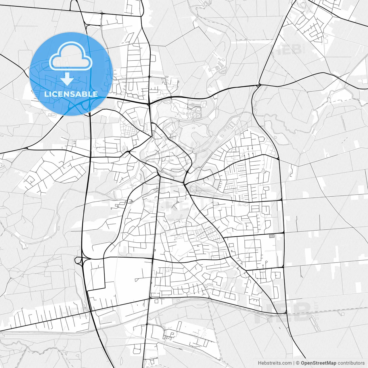 Vector PDF map of Gifhorn, Germany