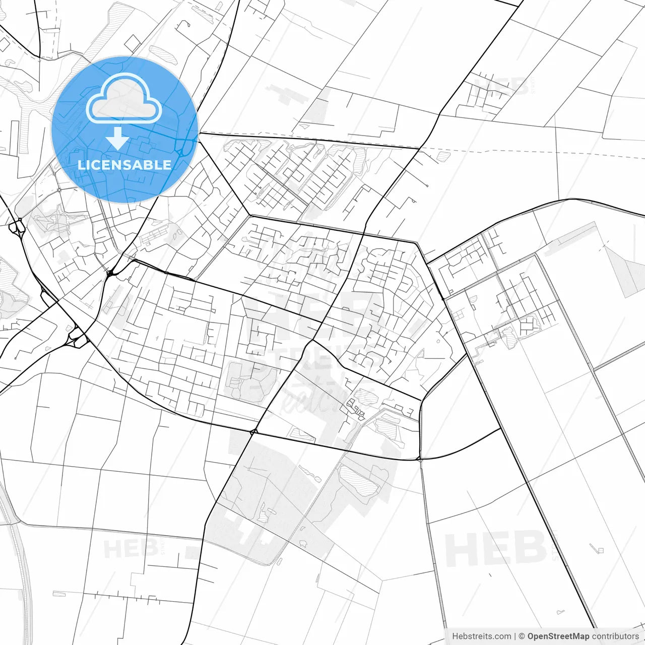 Vector PDF map of Papenburg, Germany