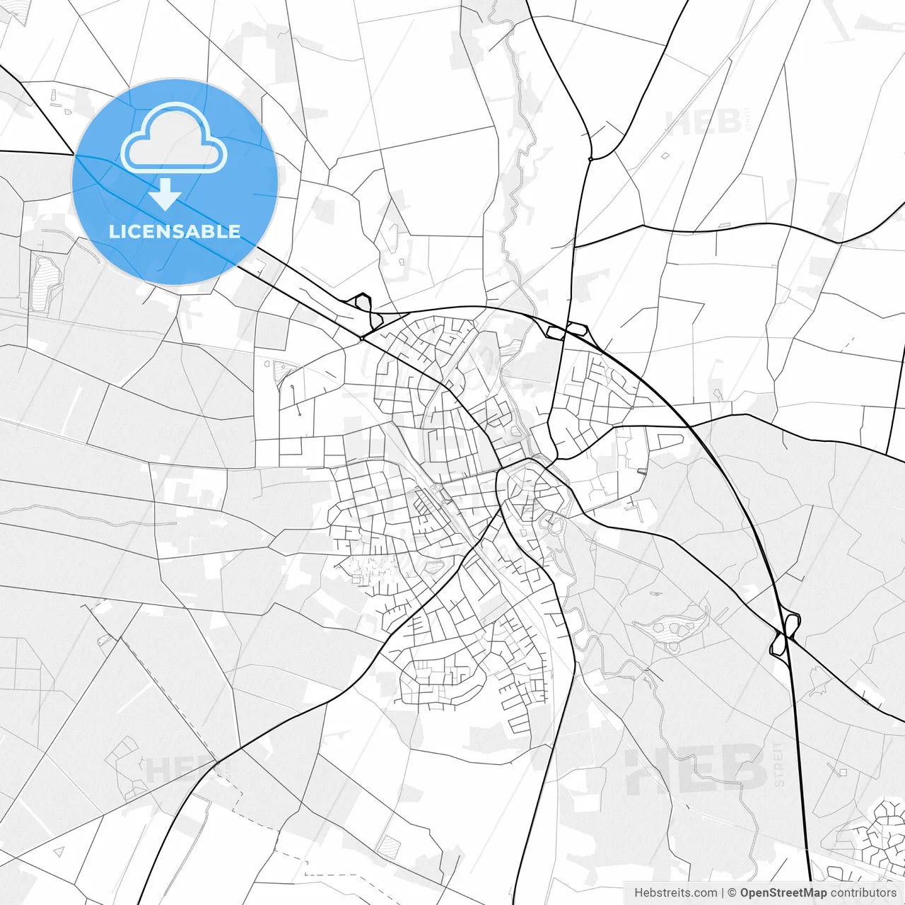 Vector PDF map of Steinfurt, Germany