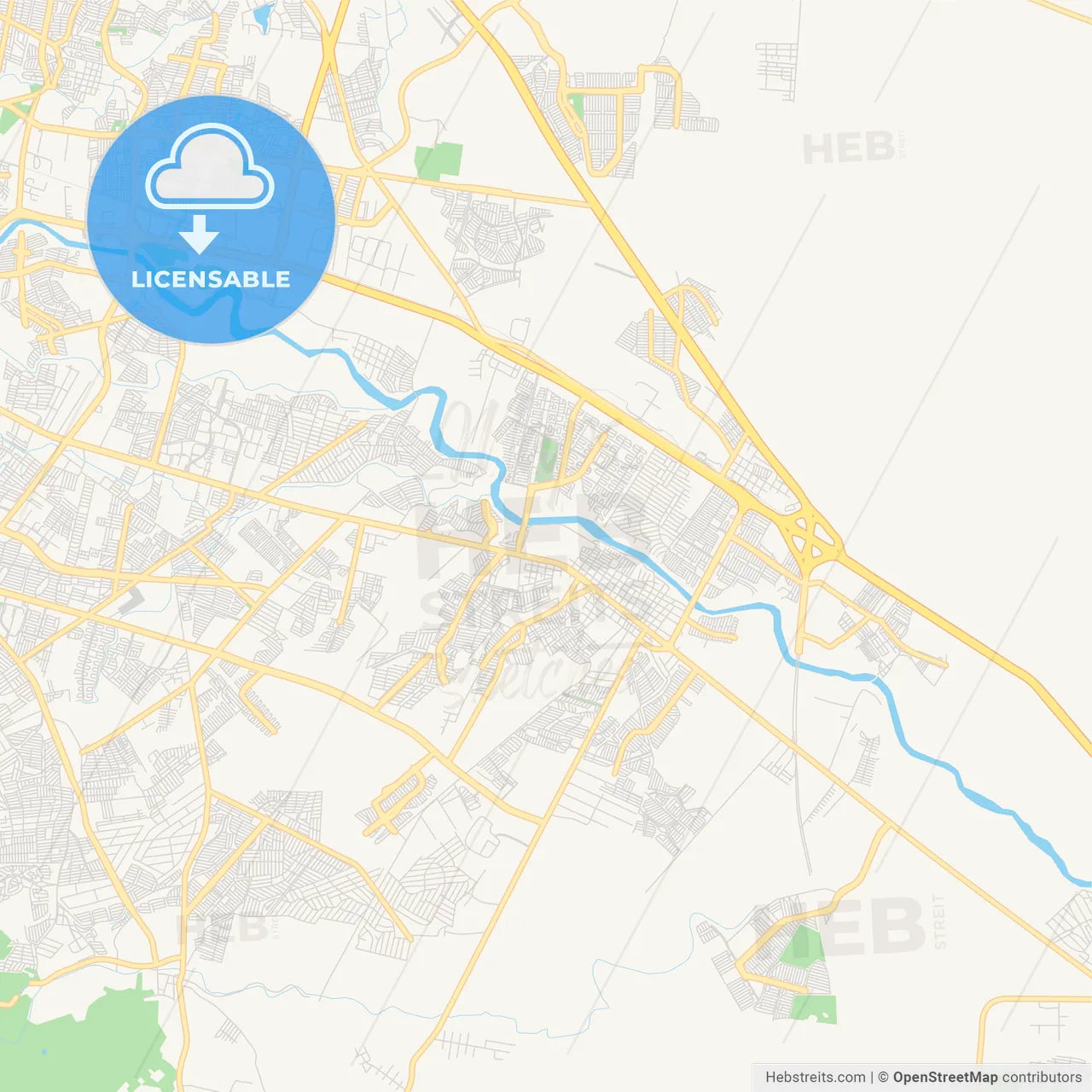 Empty vector map of Ciudad Benito Juárez, Nuevo León, Mexico