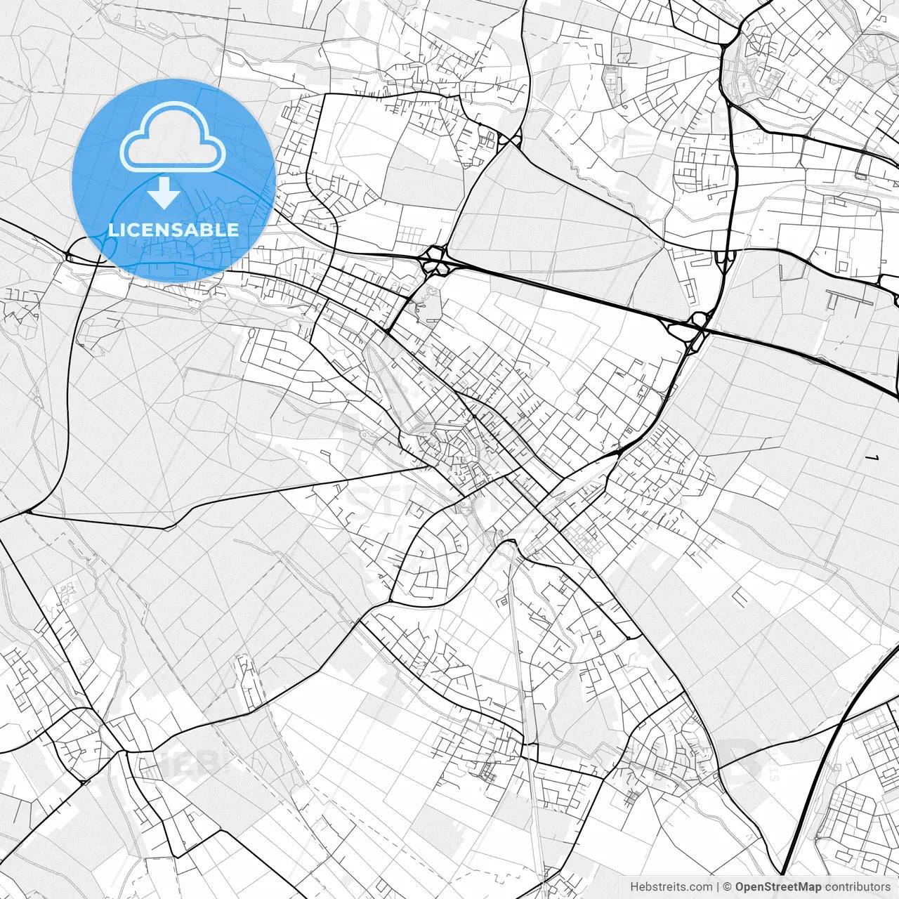 Vector PDF map of Oberursel (Taunus), Germany