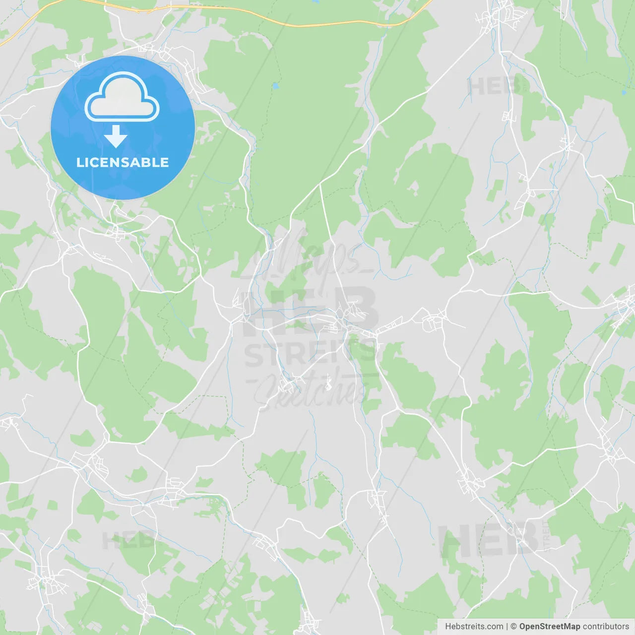 Dreieich, Germany printable street map