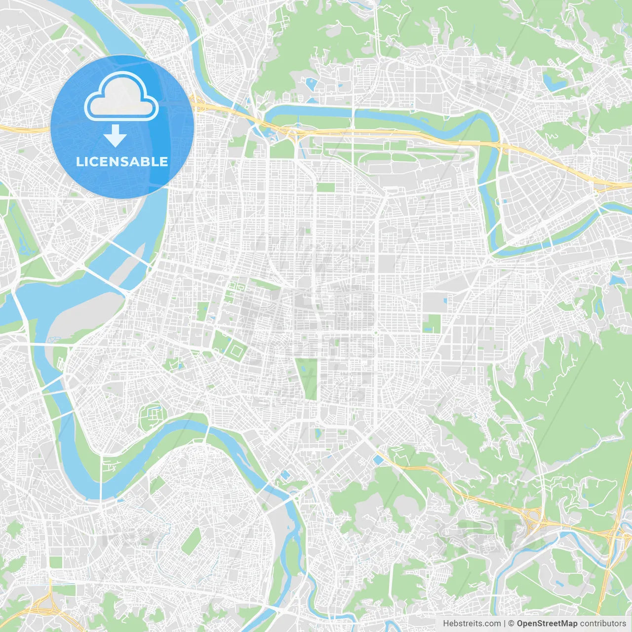 Printable map of Taipei, Taiwan