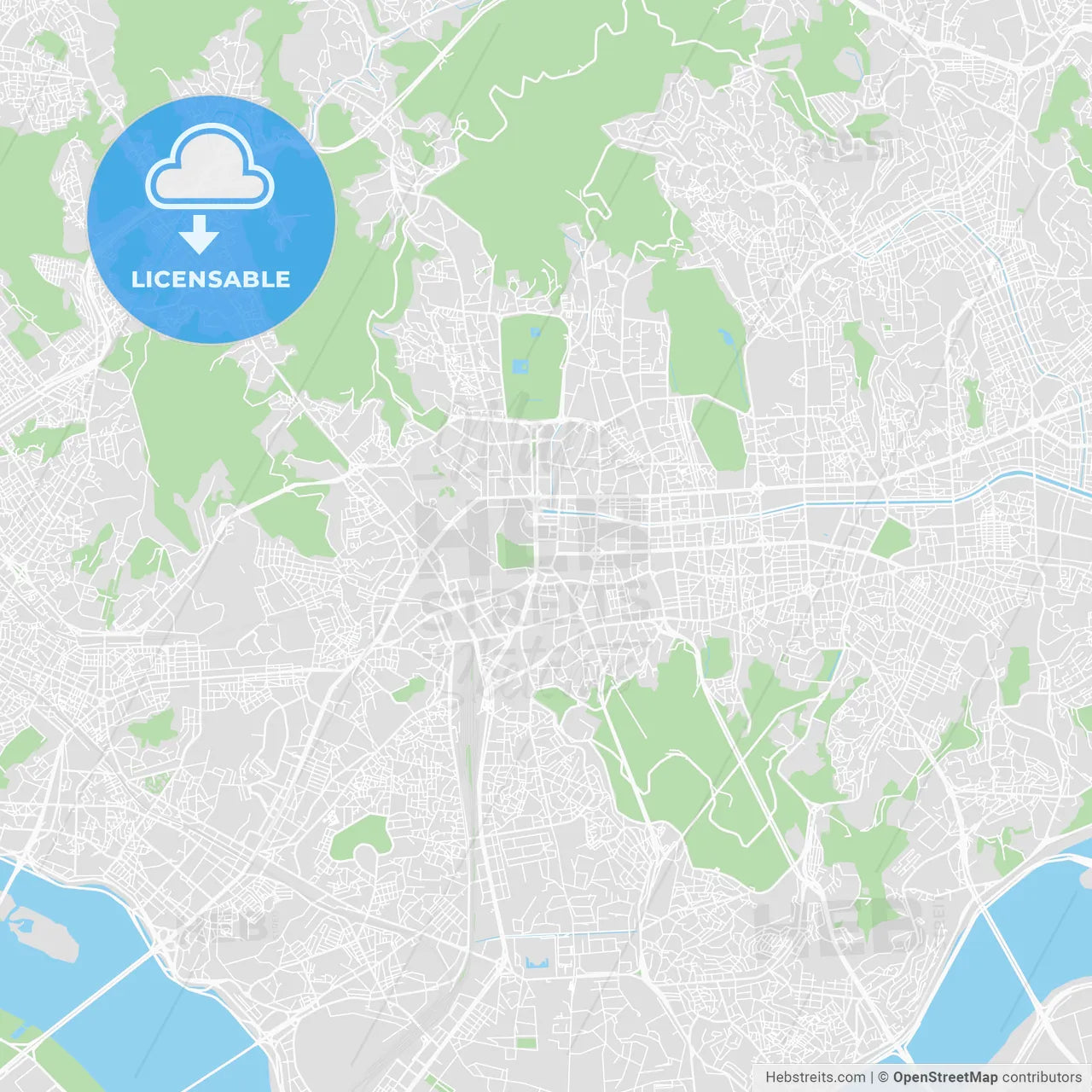 Printable map of Seoul, South Korea