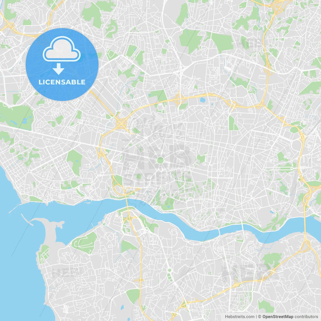 Printable map of Porto, Portugal