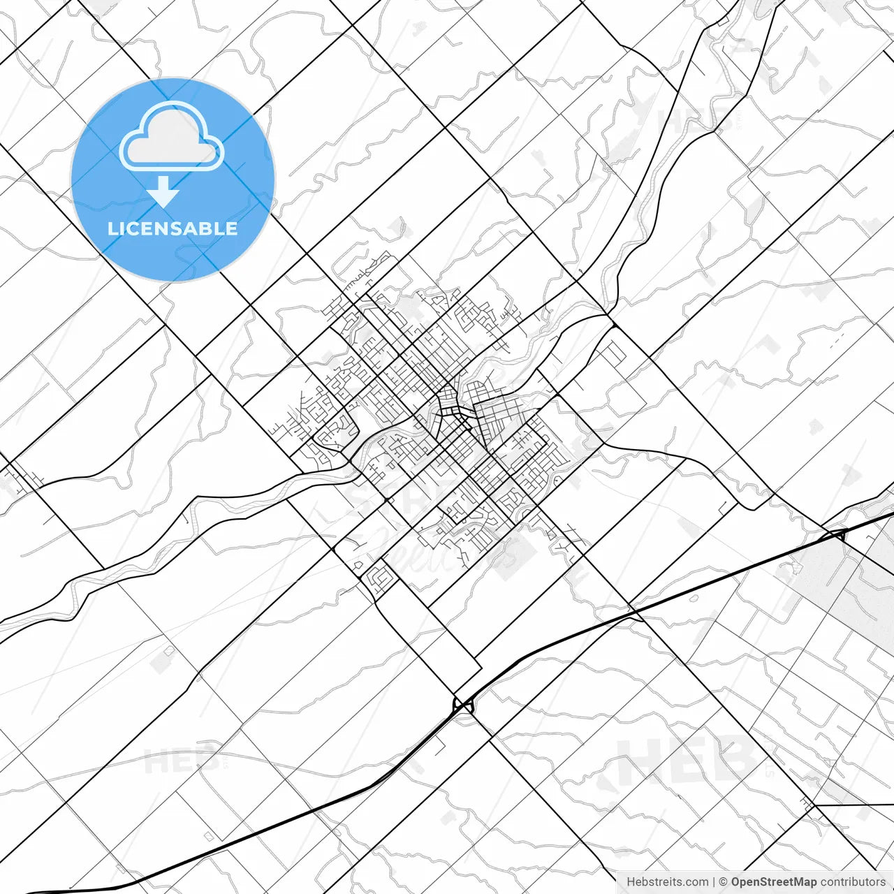 Vector PDF map of Chatham-Kent, Canada