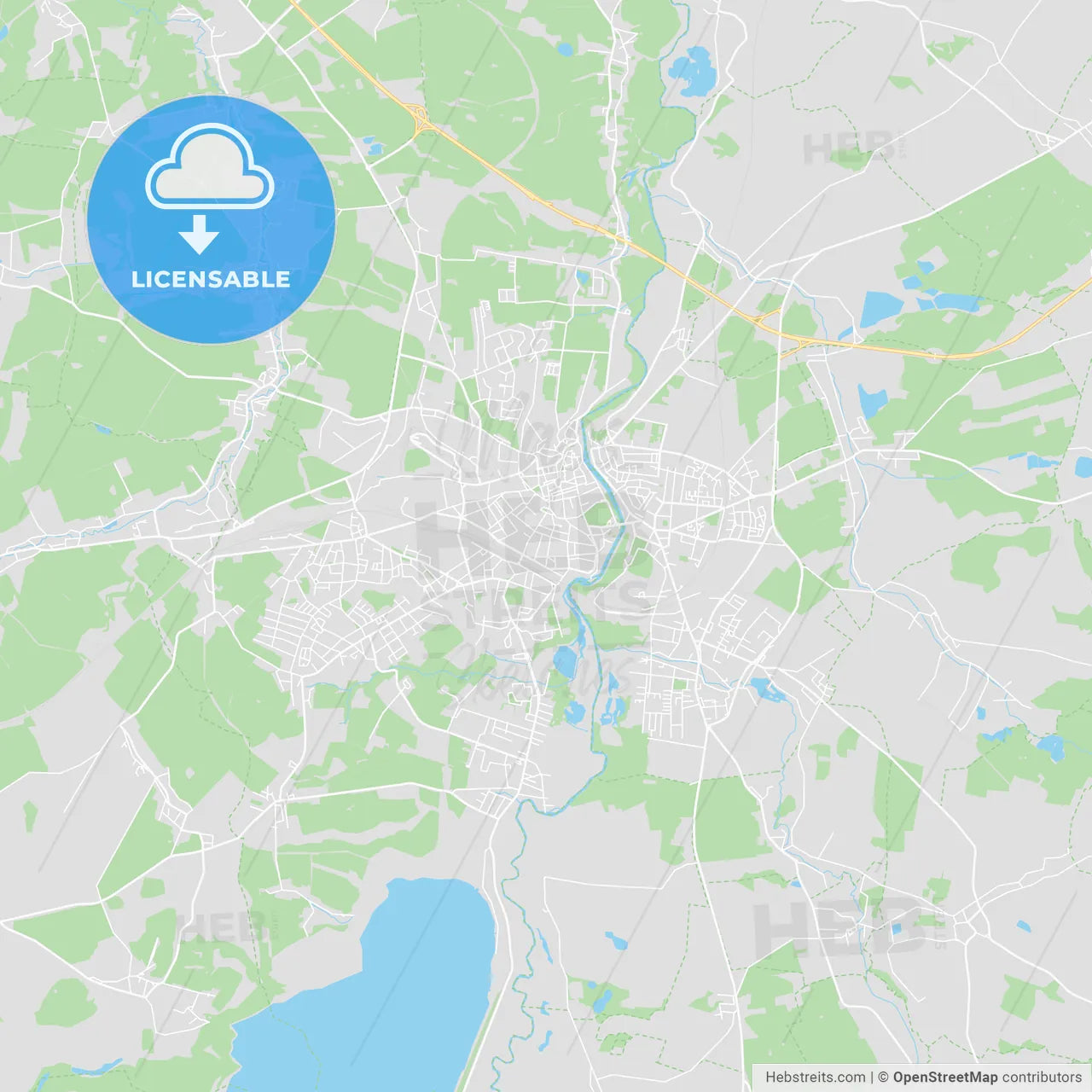 Gorlitz, Germany printable street map