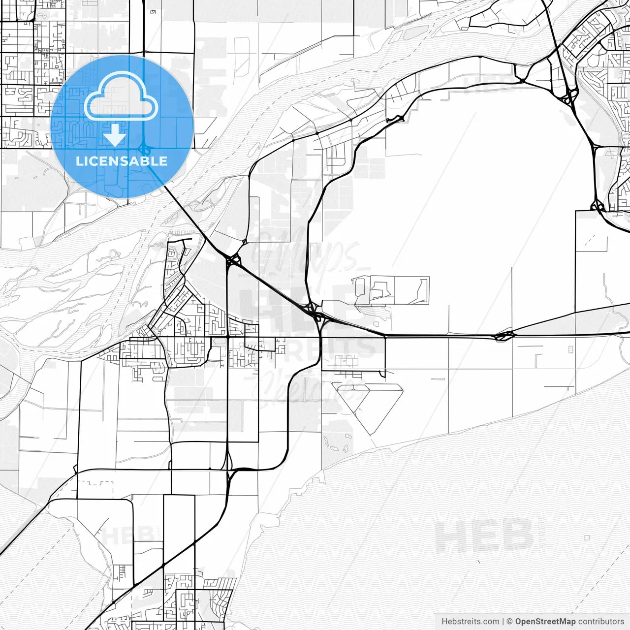 Vector PDF map of Delta, Canada