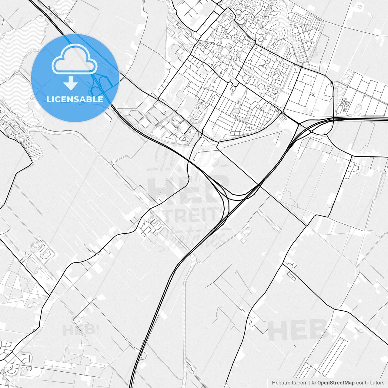 Vector PDF map of De Fryske Marren, Netherlands