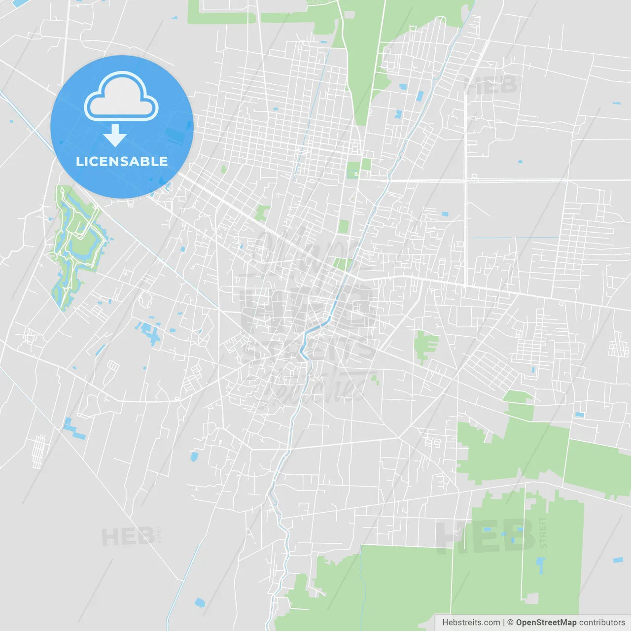Printable map of Siem Reap, Cambodia