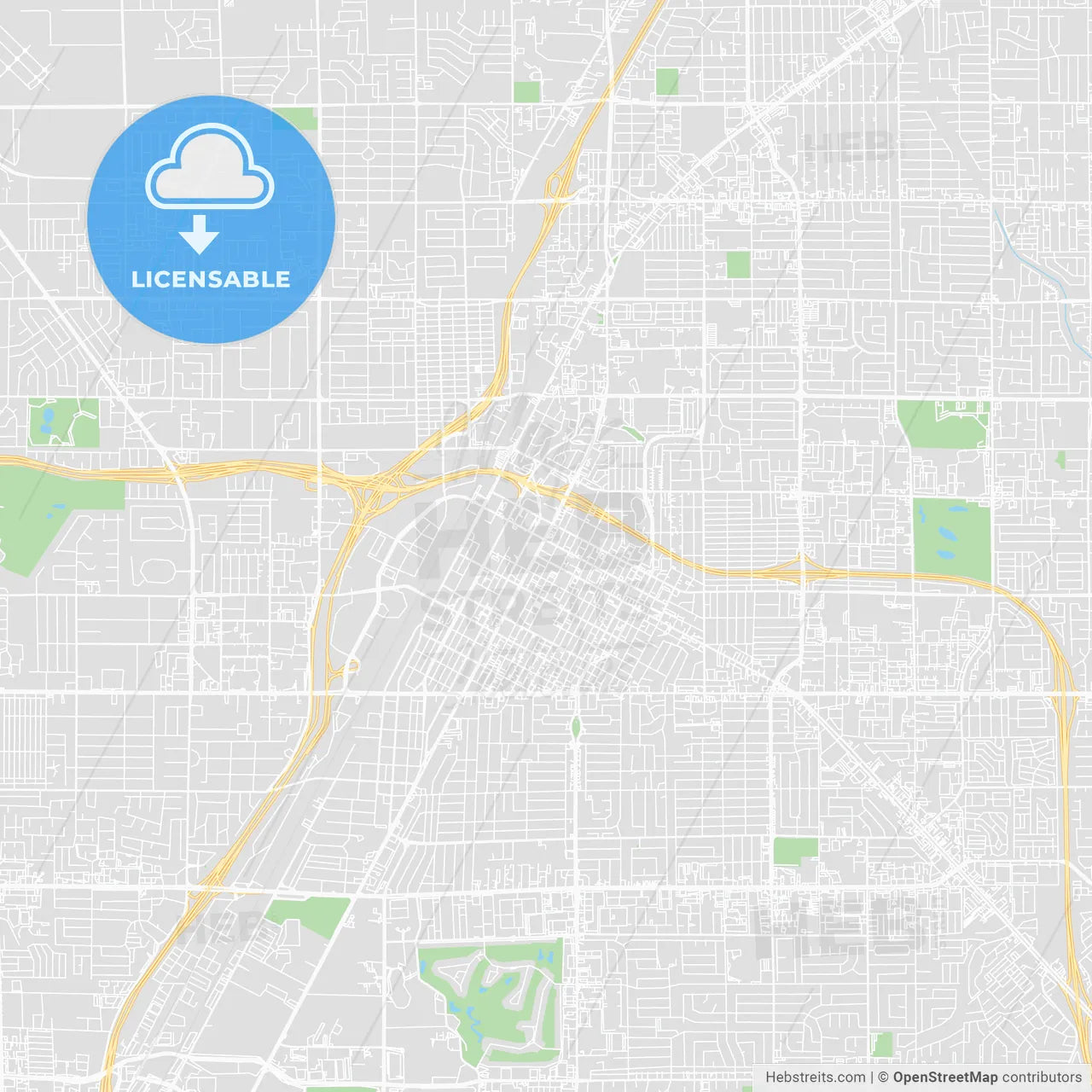 Printable map of Las Vegas, United States