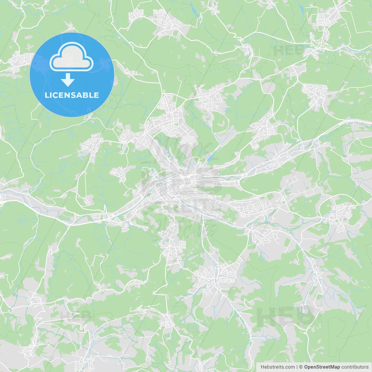 Schwabisch Gmund, Germany printable street map