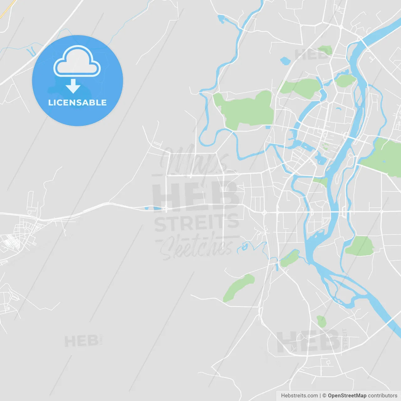 Printable map of Guilin, China