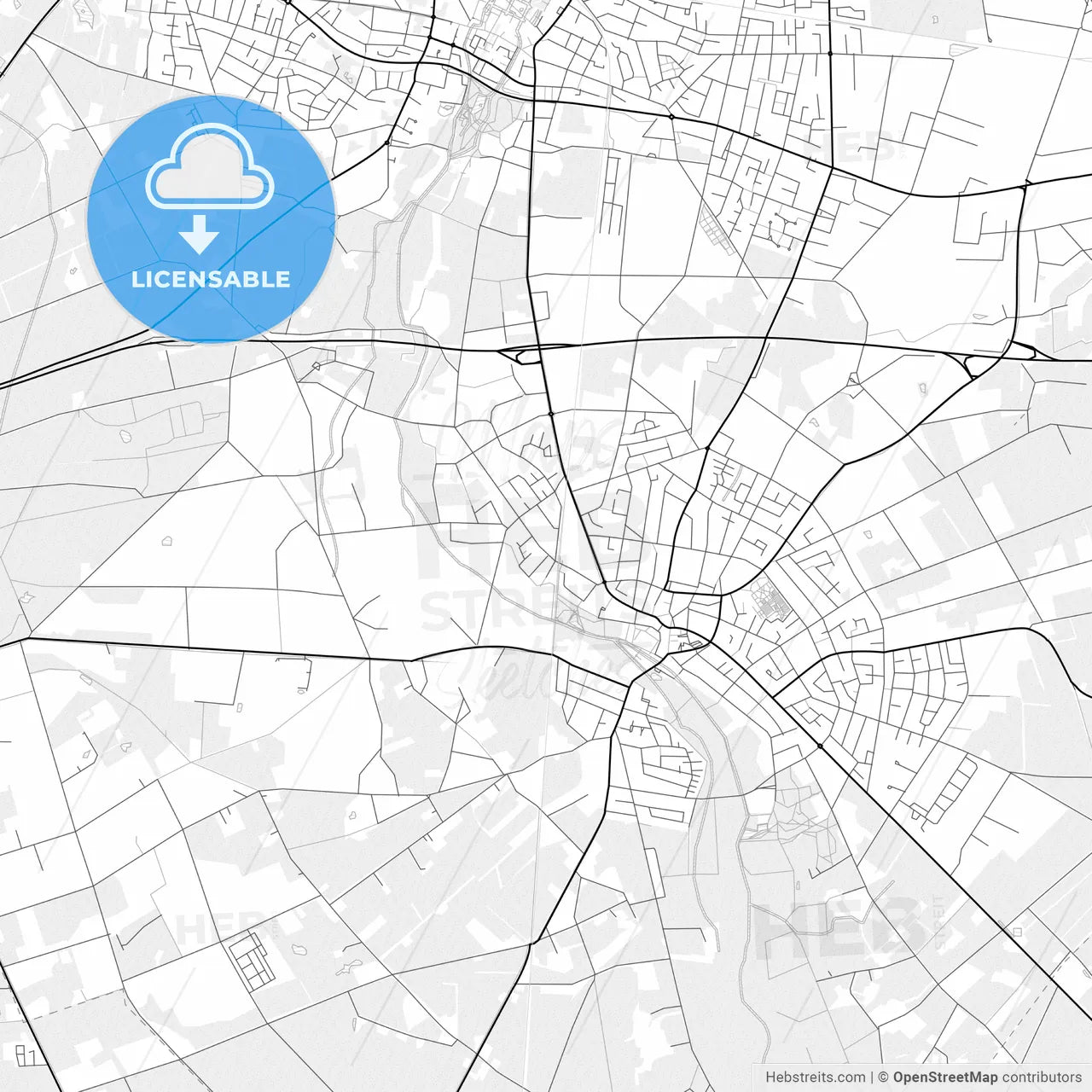 Vector PDF map of Gronau (Westf.), Germany