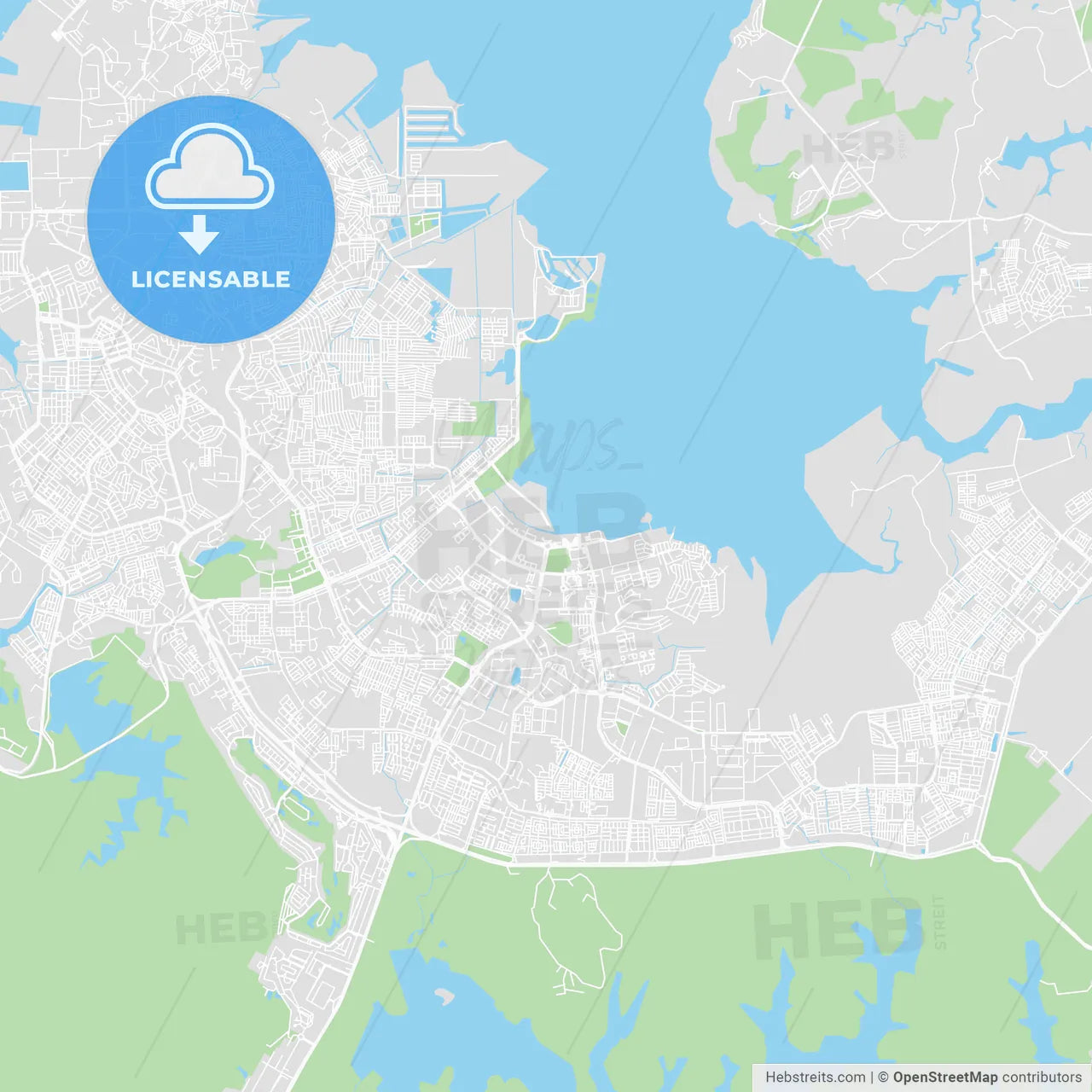 Printable map of Batam, Indonesia