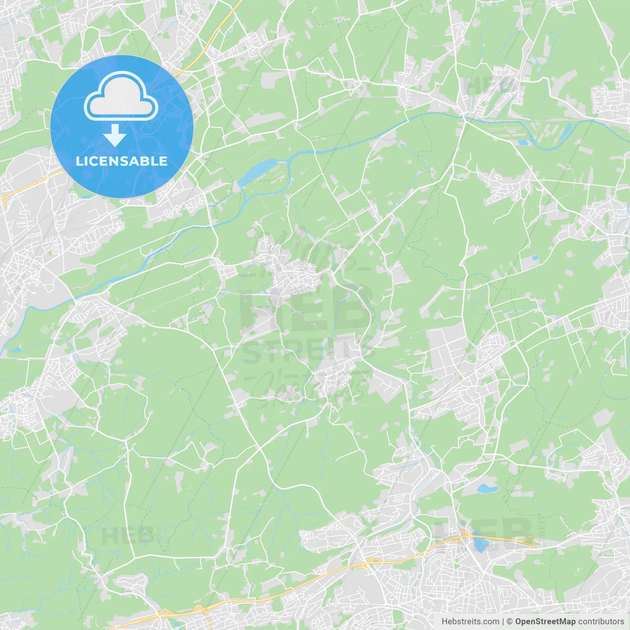 Huckelhoven, Germany printable street map