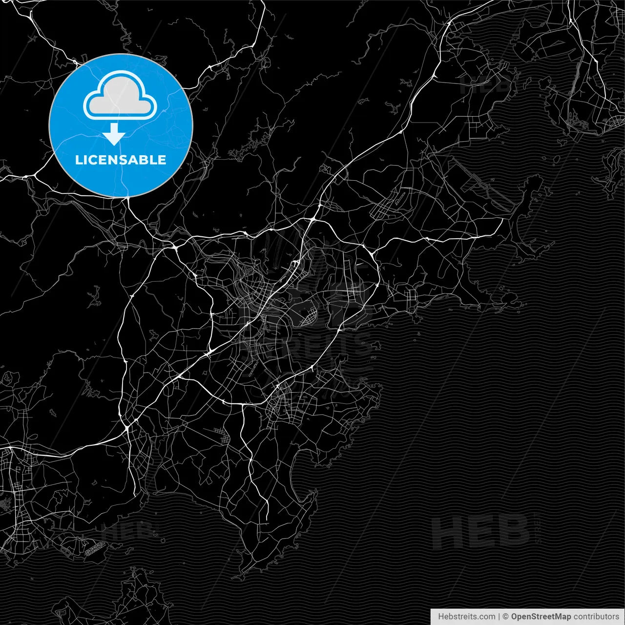Area map of Quanzhou, China, Province Fujian