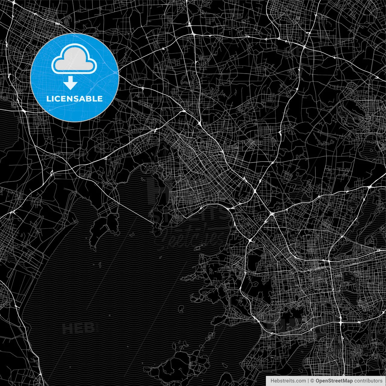 Area map of Wuxi, China, Province Jiangsu