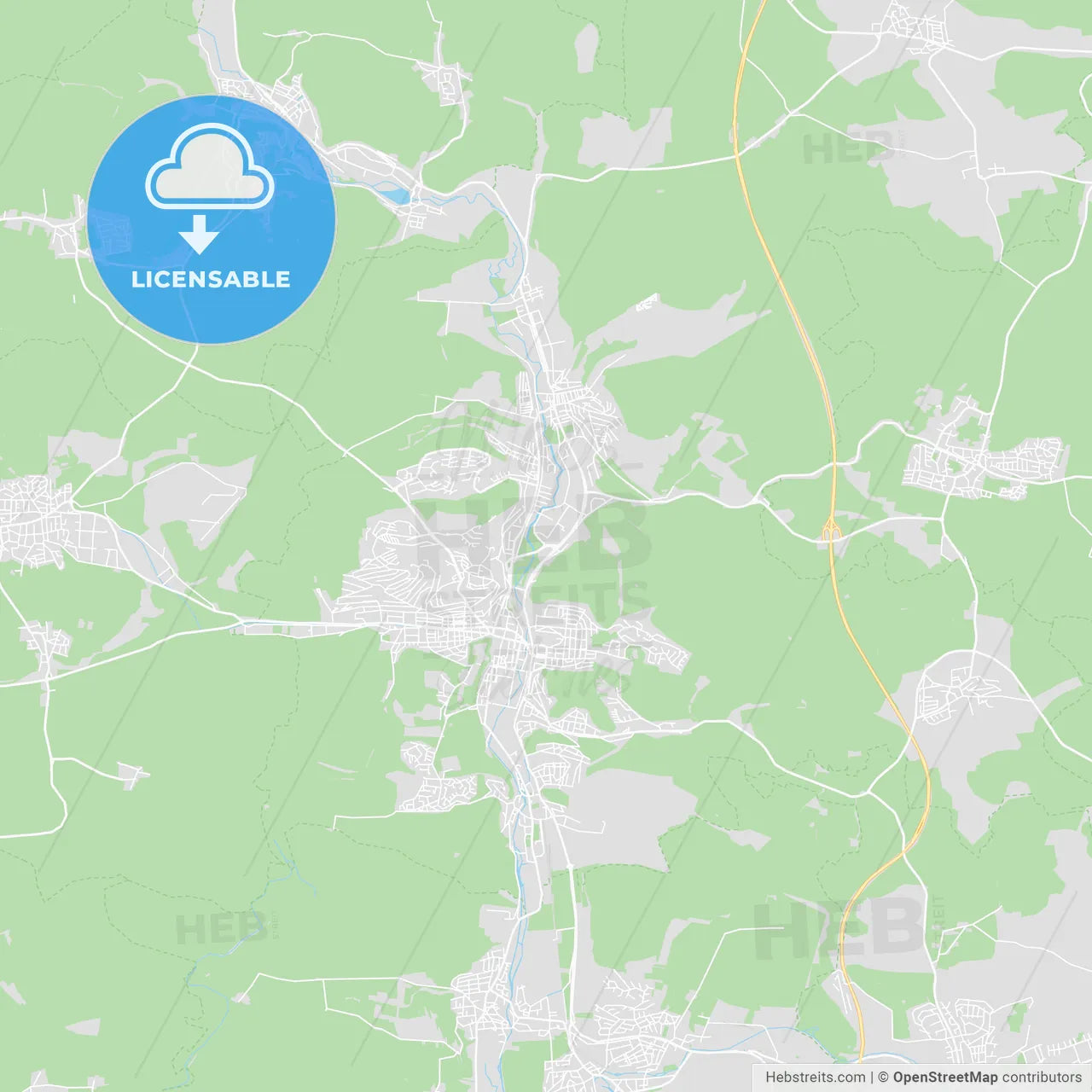 Heidenheim an der Brenz, Germany printable street map