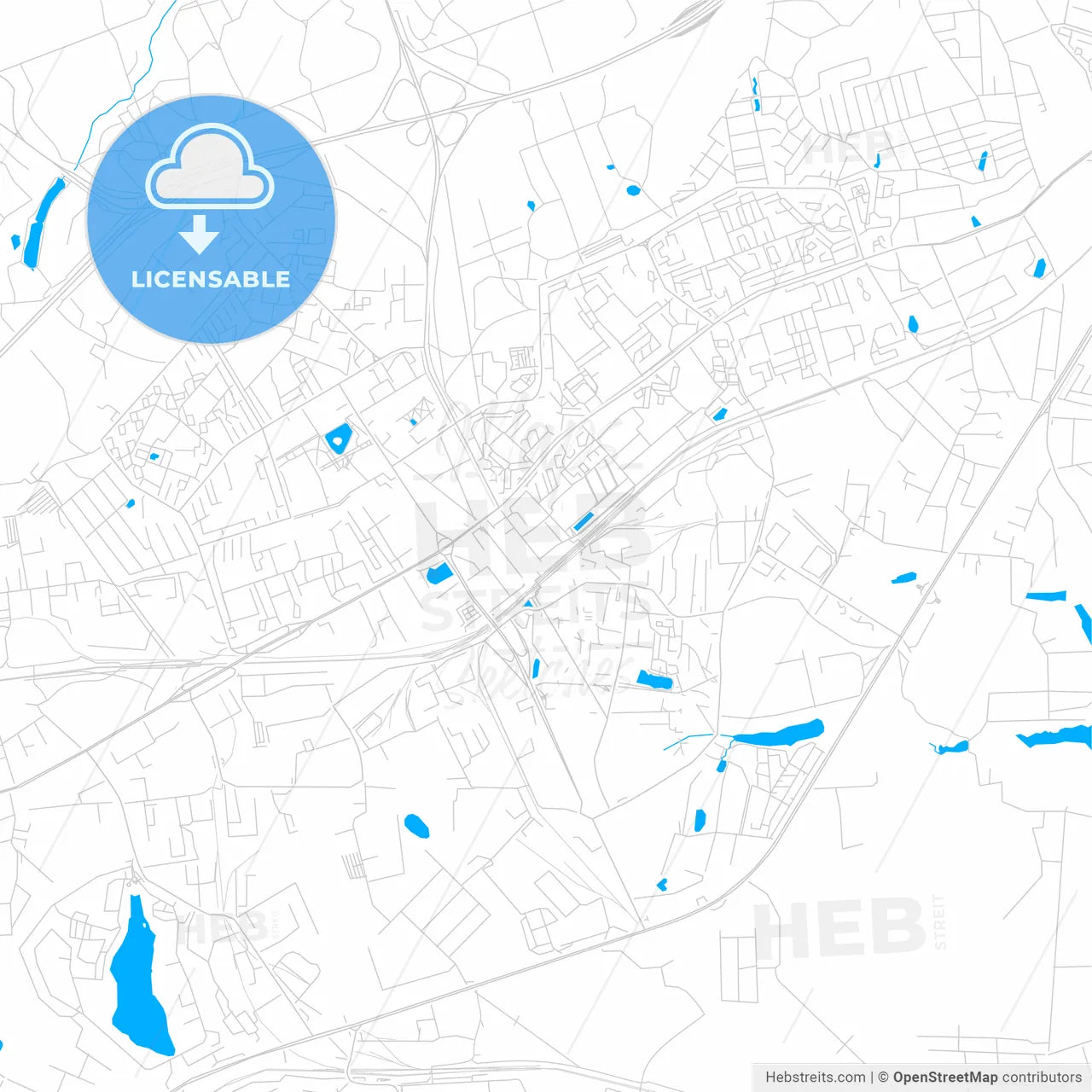 Odintsovo, Russia bright two-toned vector map