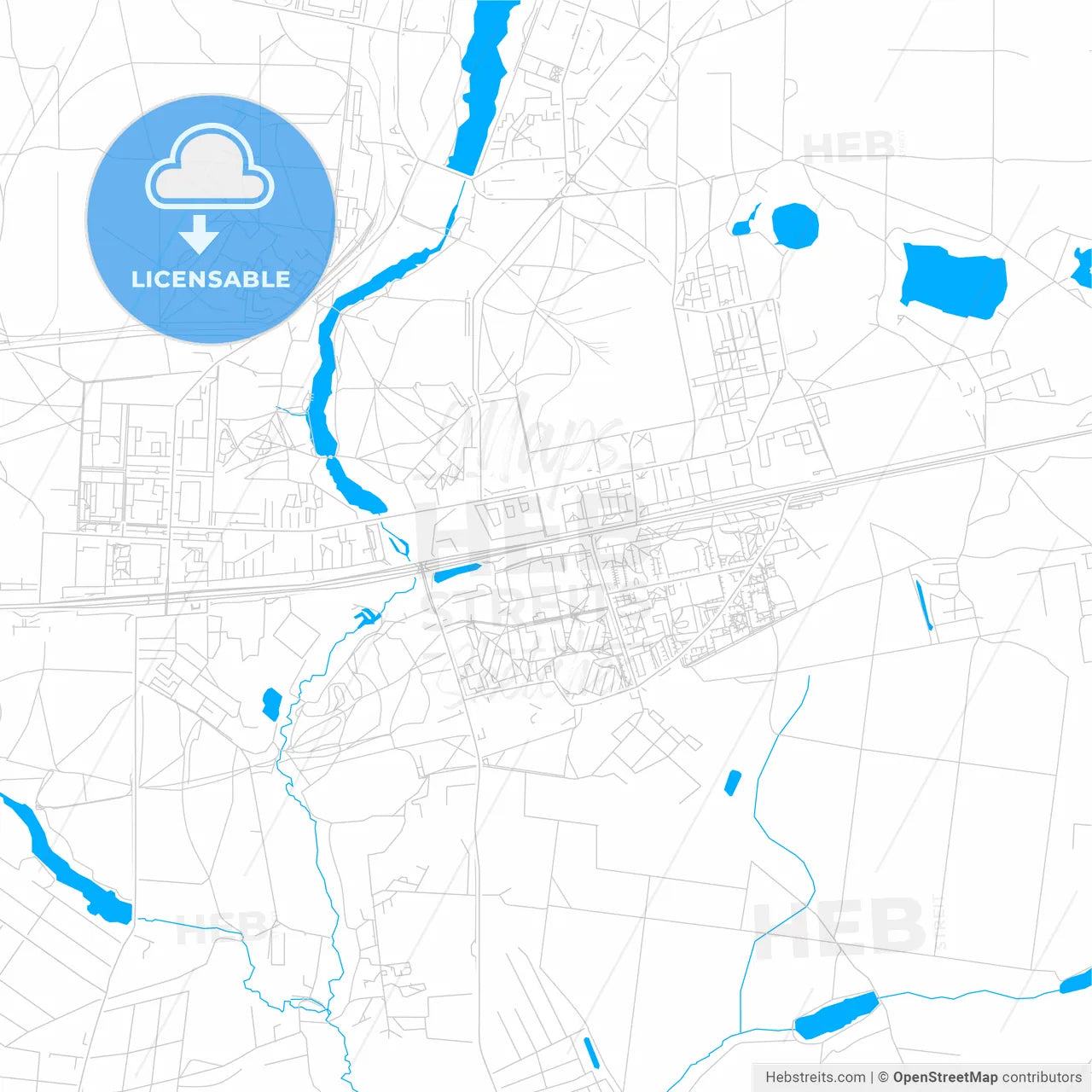 Balashikha, Russia bright two-toned vector map