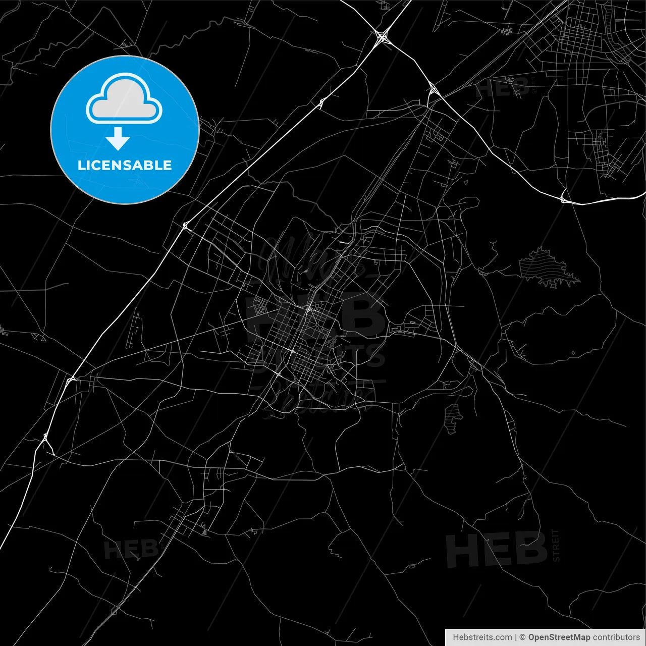 Area map of Anshan, China, Province Liaoning