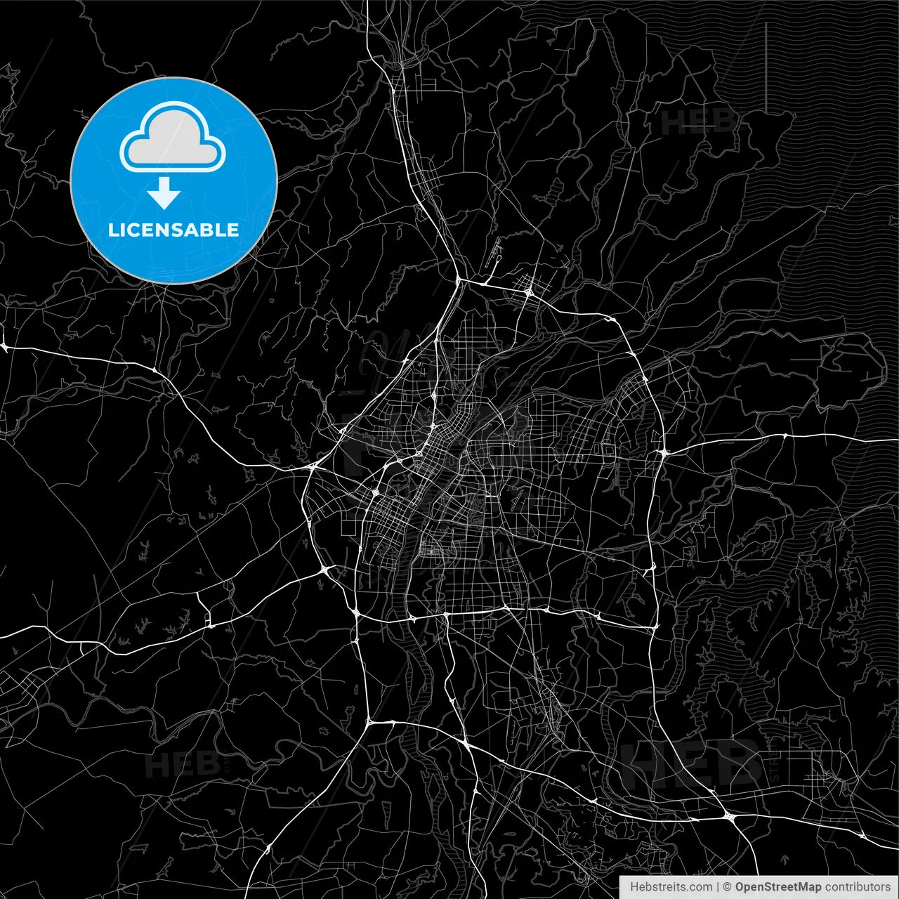 Area map of Nanchang, China, Province Jiangxi