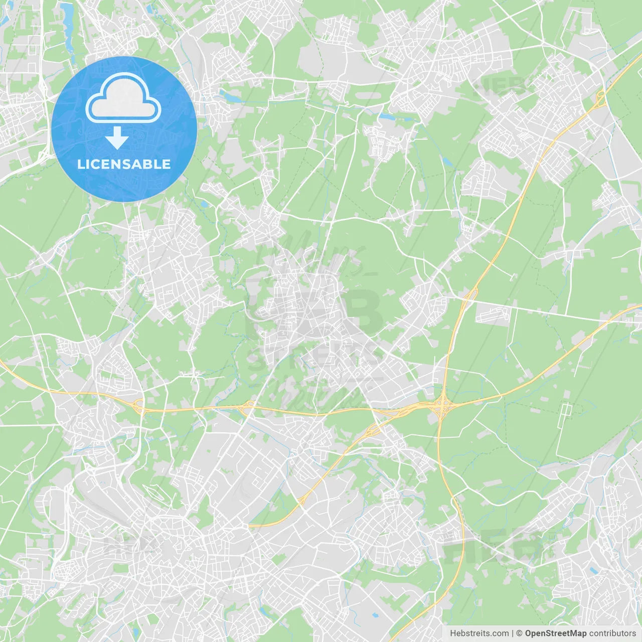 Wurselen, Germany printable street map