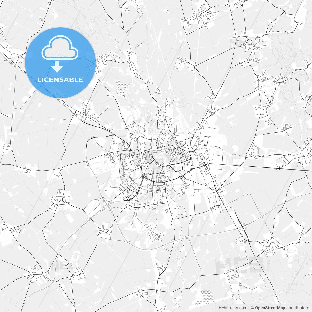 Olomouc light vector map