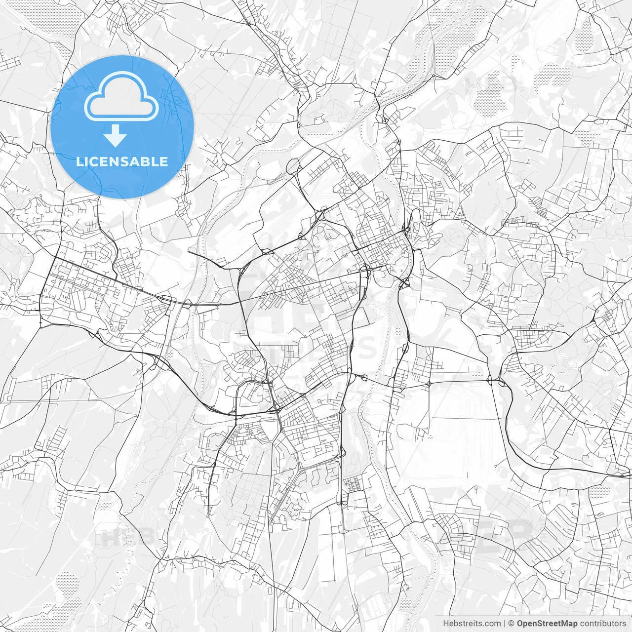 Ostrava light vector map
