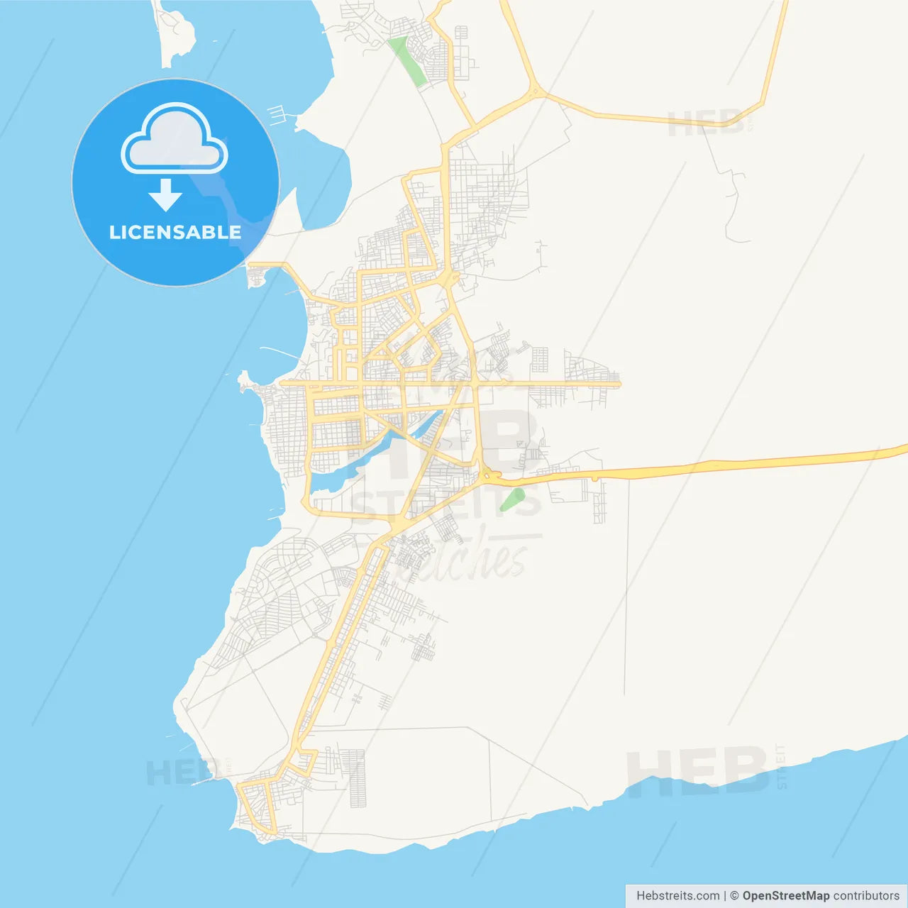 Printable street map of Punto Fijo, Venezuela
