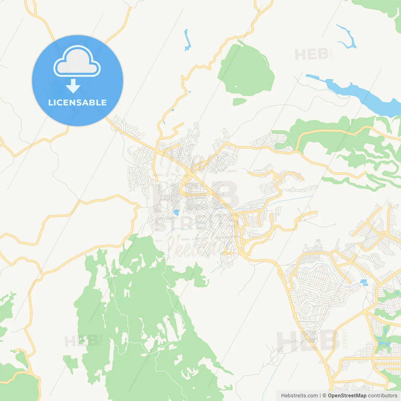 Printable street map of Serra, Brazil