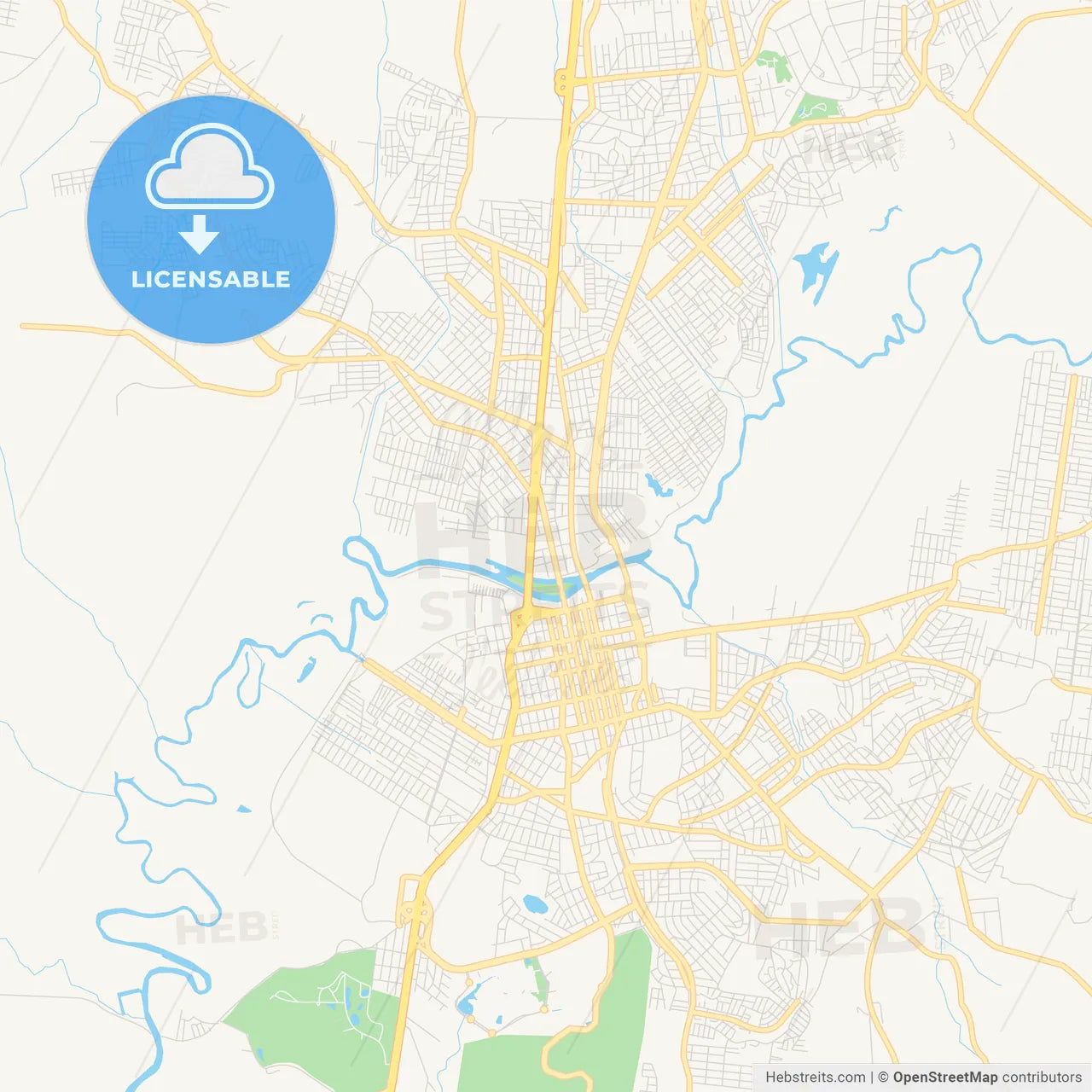 Printable street map of Sao Leopoldo, Brazil