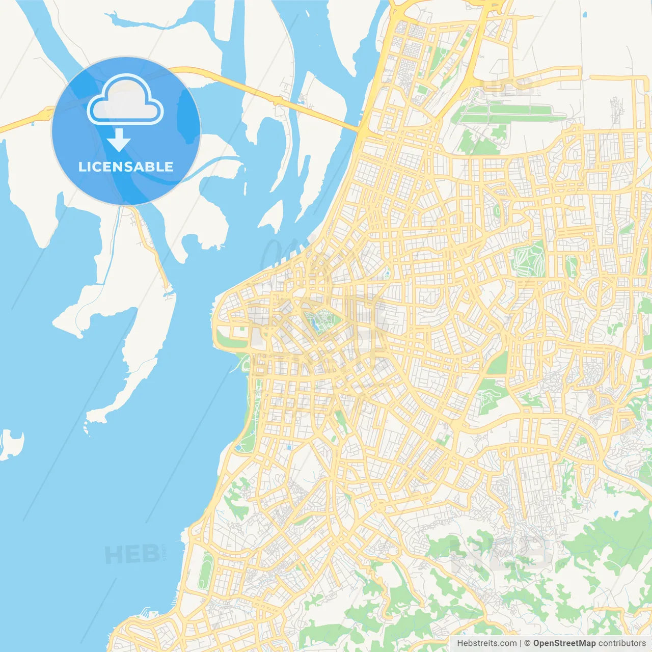 Printable street map of Poa, Brazil