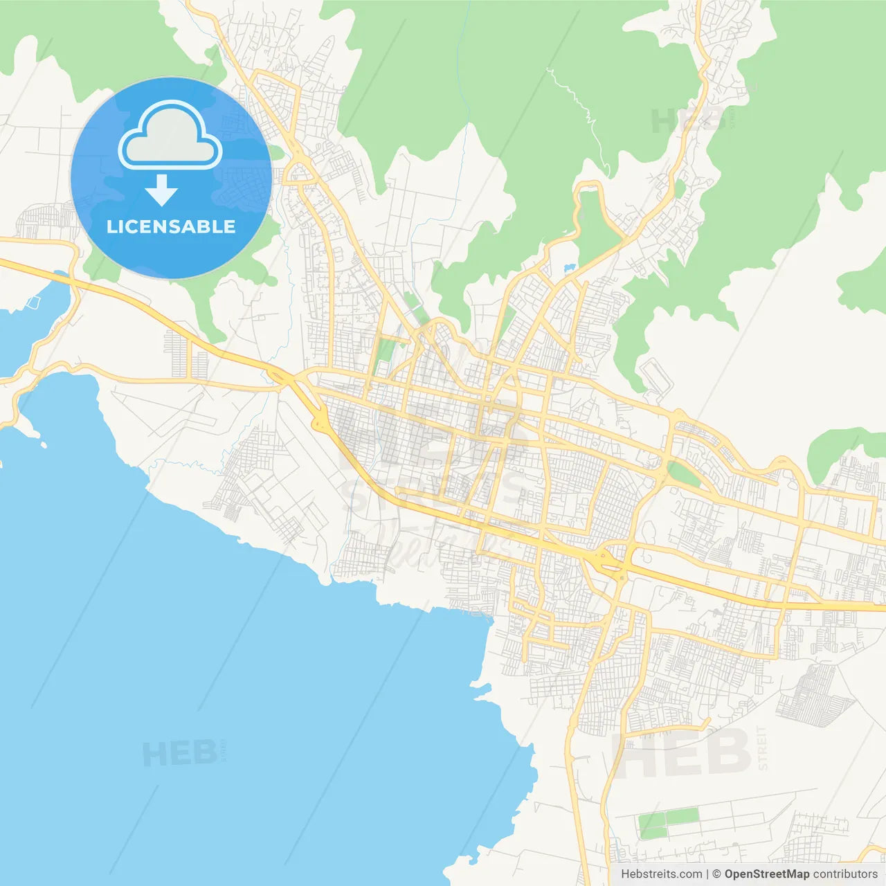 Printable street map of Maracay, Venezuela