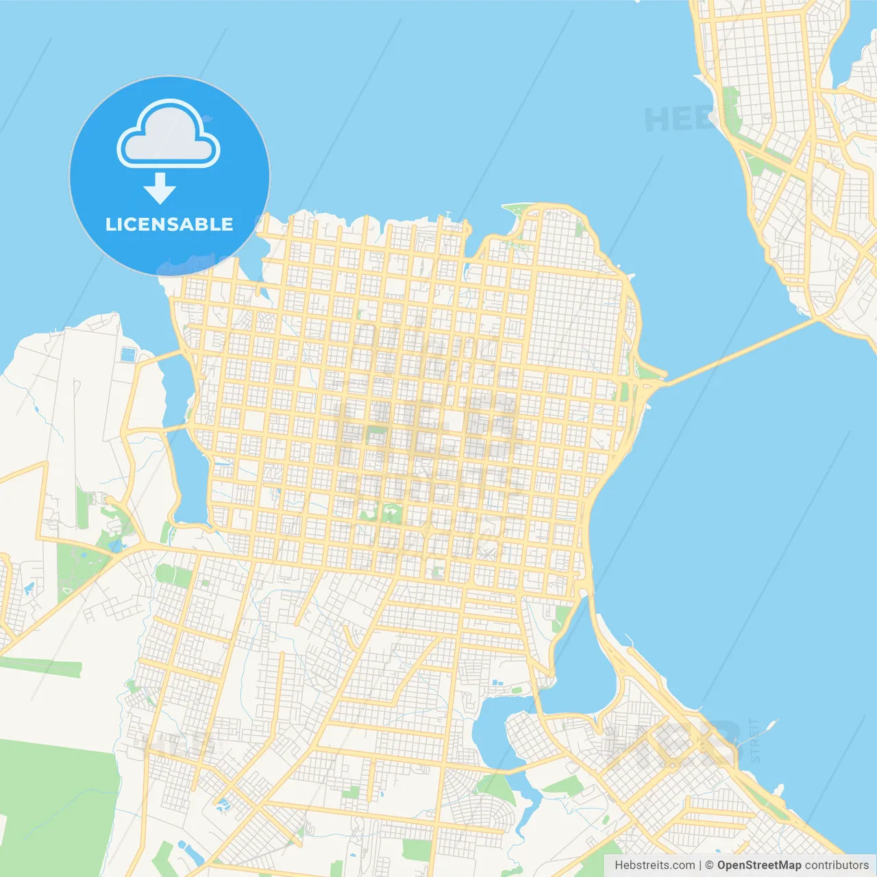 Printable street map of Posadas, Argentina