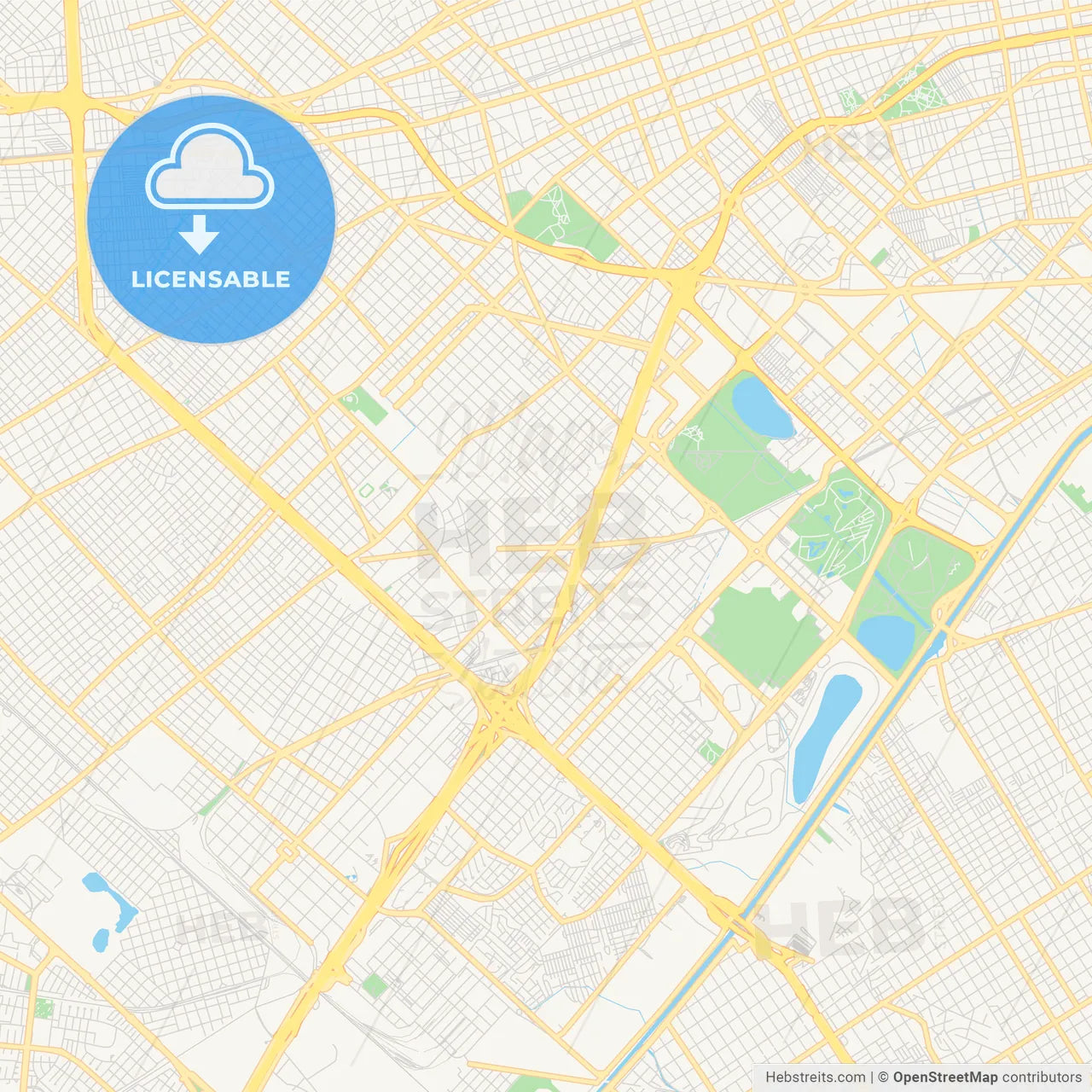 Printable street map of Villa Lugano, Argentina