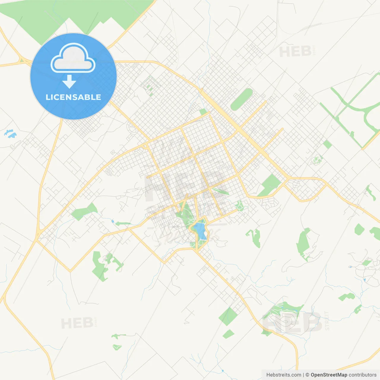 Printable street map of Tandil, Argentina
