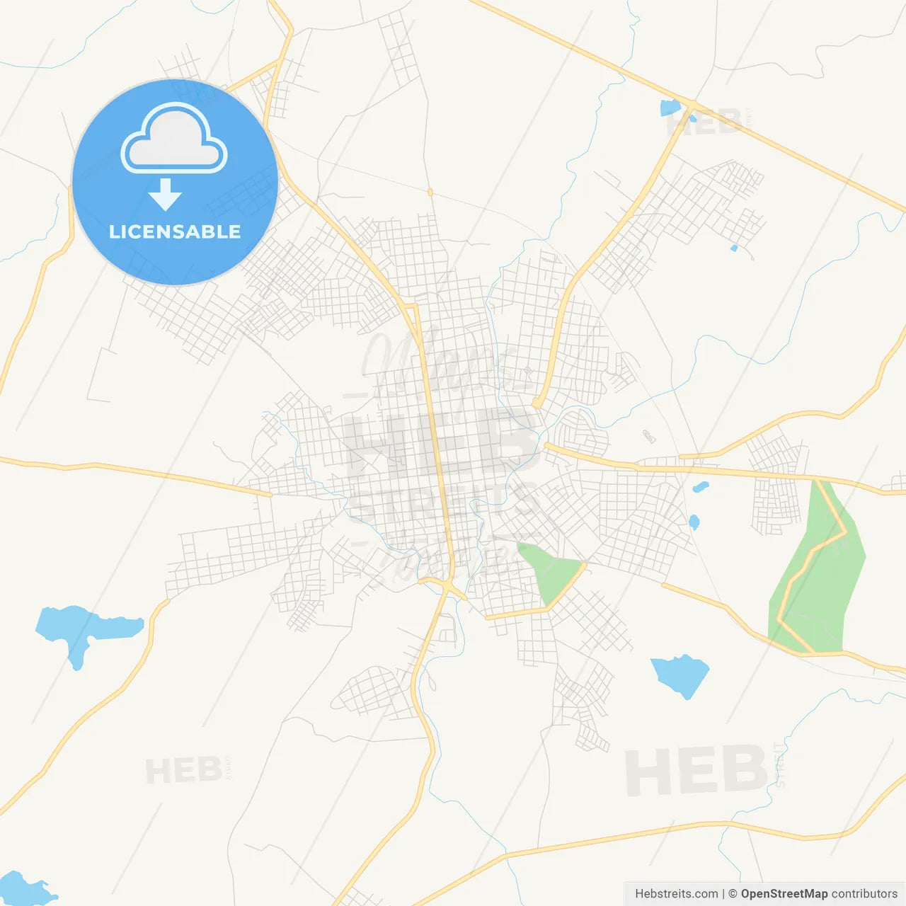 Printable street map of Bage, Brazil