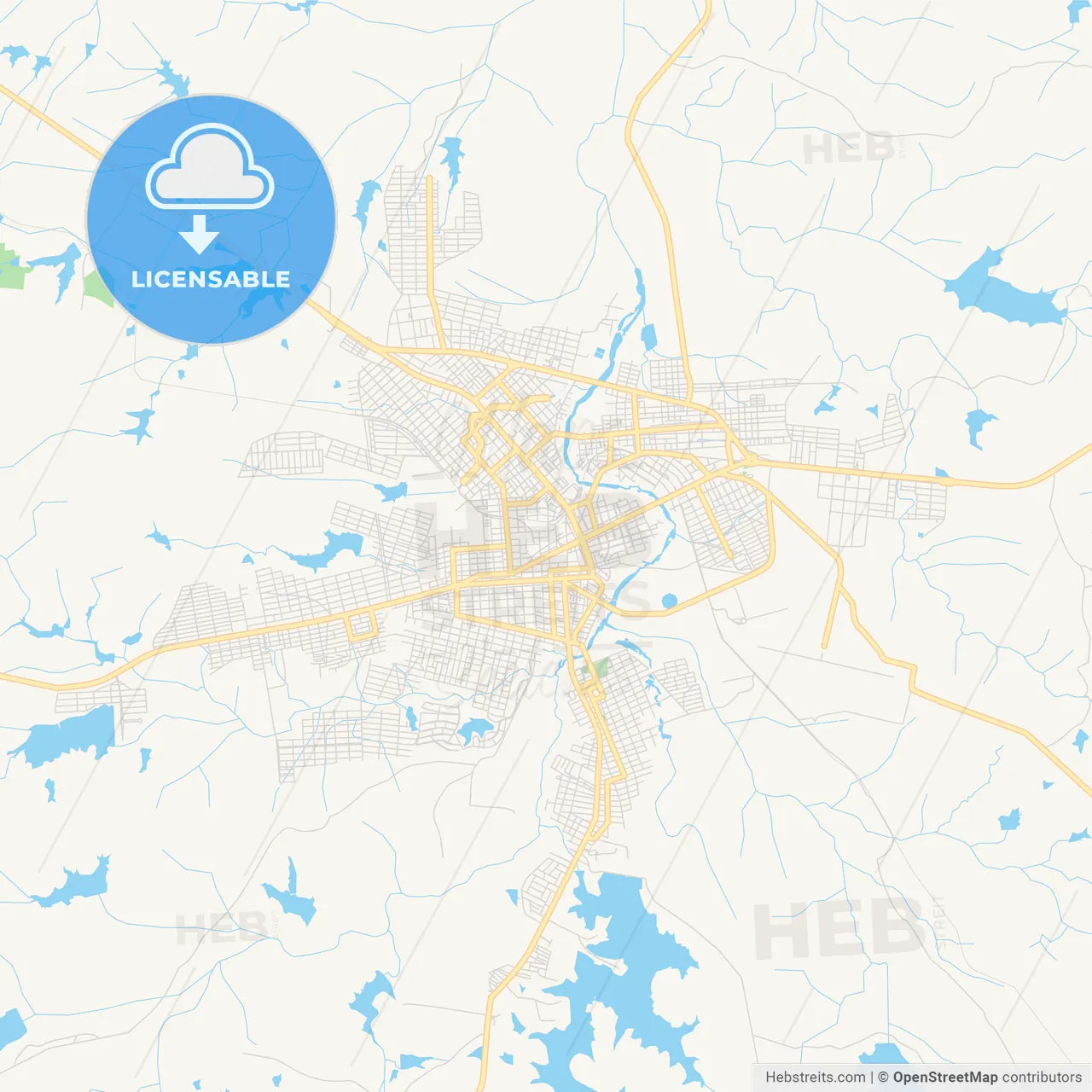 Printable street map of Patos, Brazil