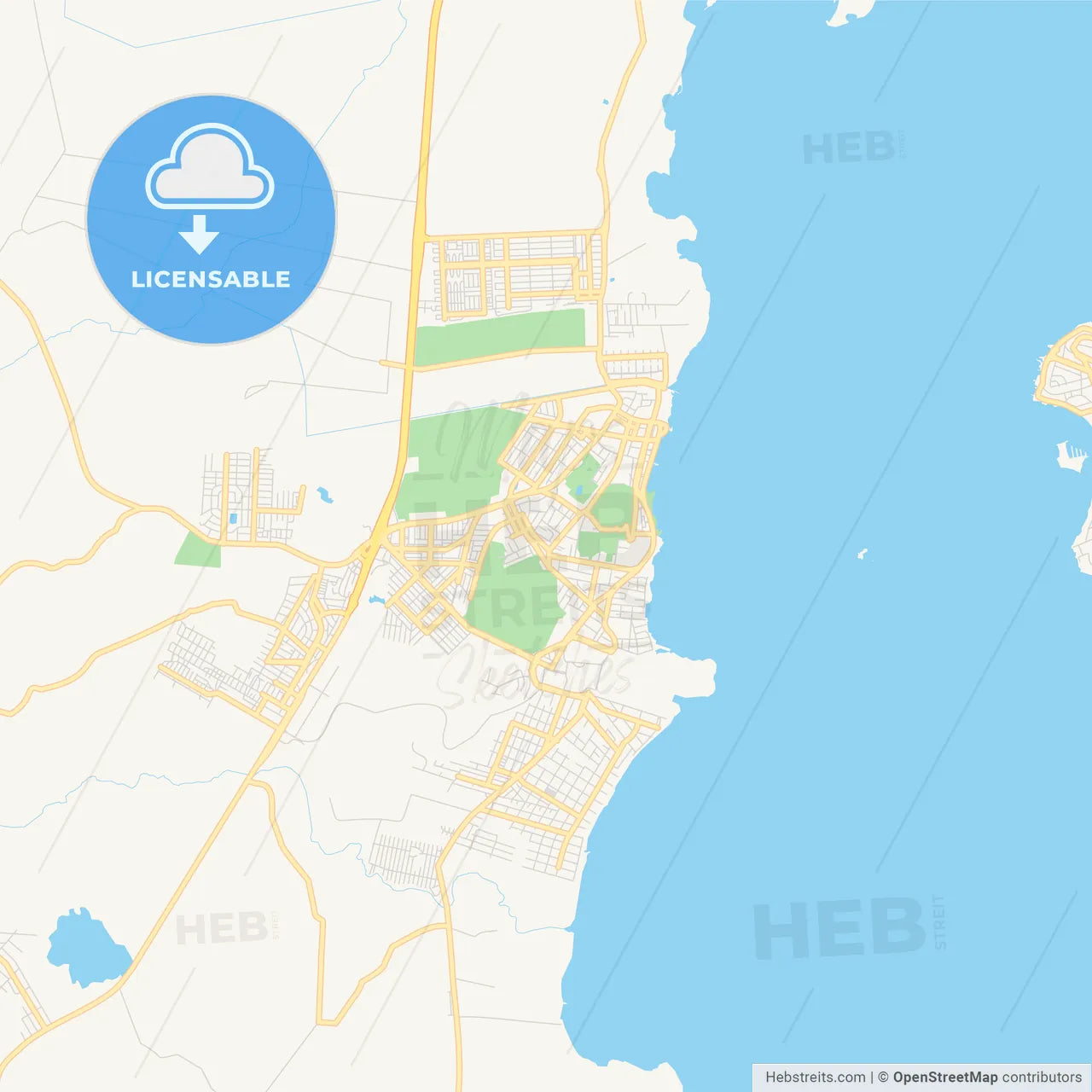 Printable street map of Guaiba, Brazil