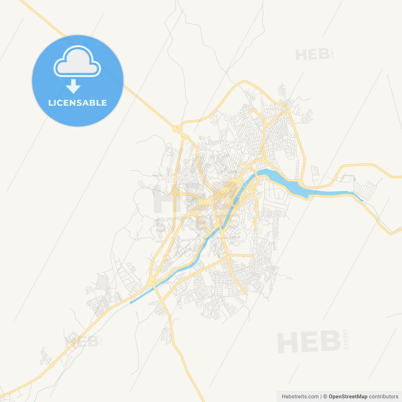 Printable street map of Itabuna, Brazil