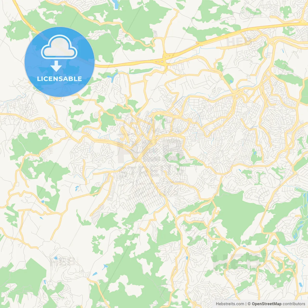 Printable street map of Itapevi, Brazil