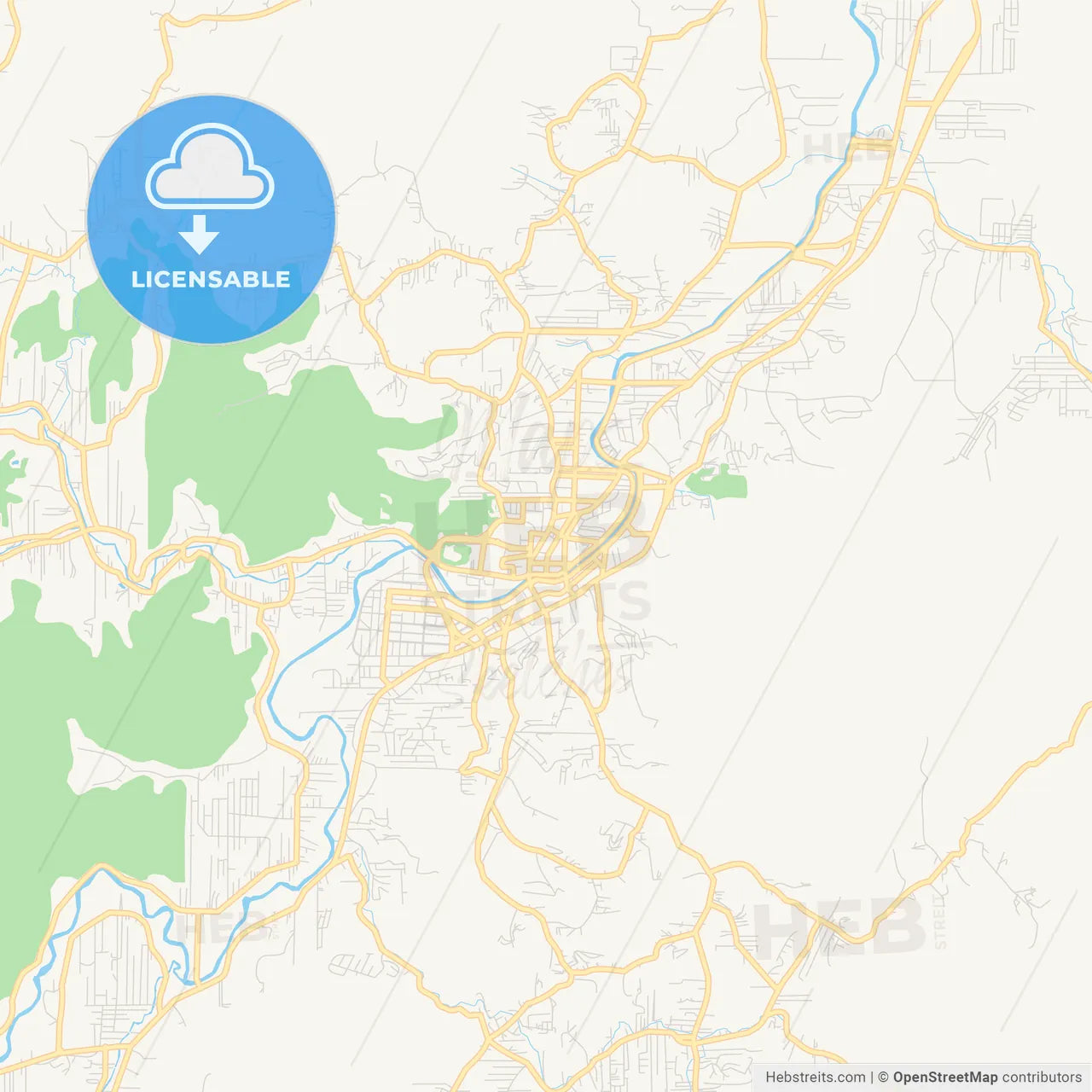Printable street map of Brusque, Brazil