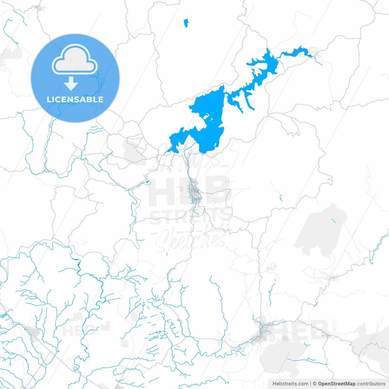 Rich detailed vector map of Jinotega, Jinotega, Nicaragua