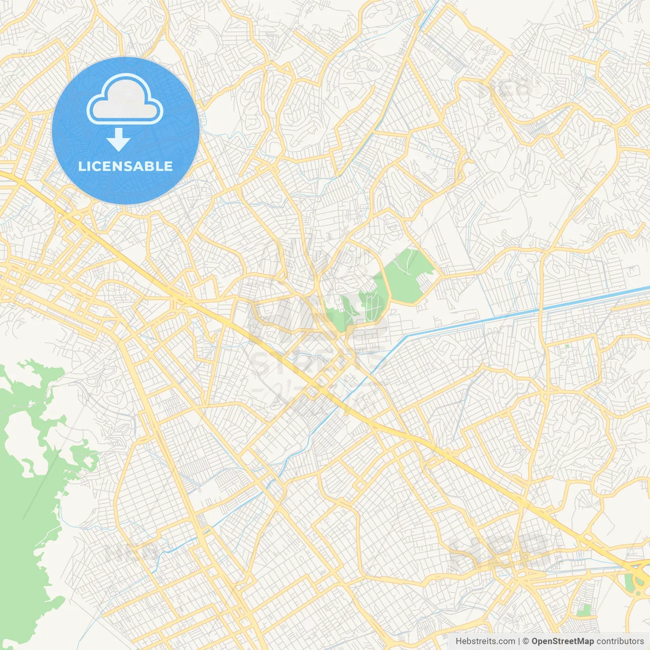 Printable street map of Belford Roxo, Brazil