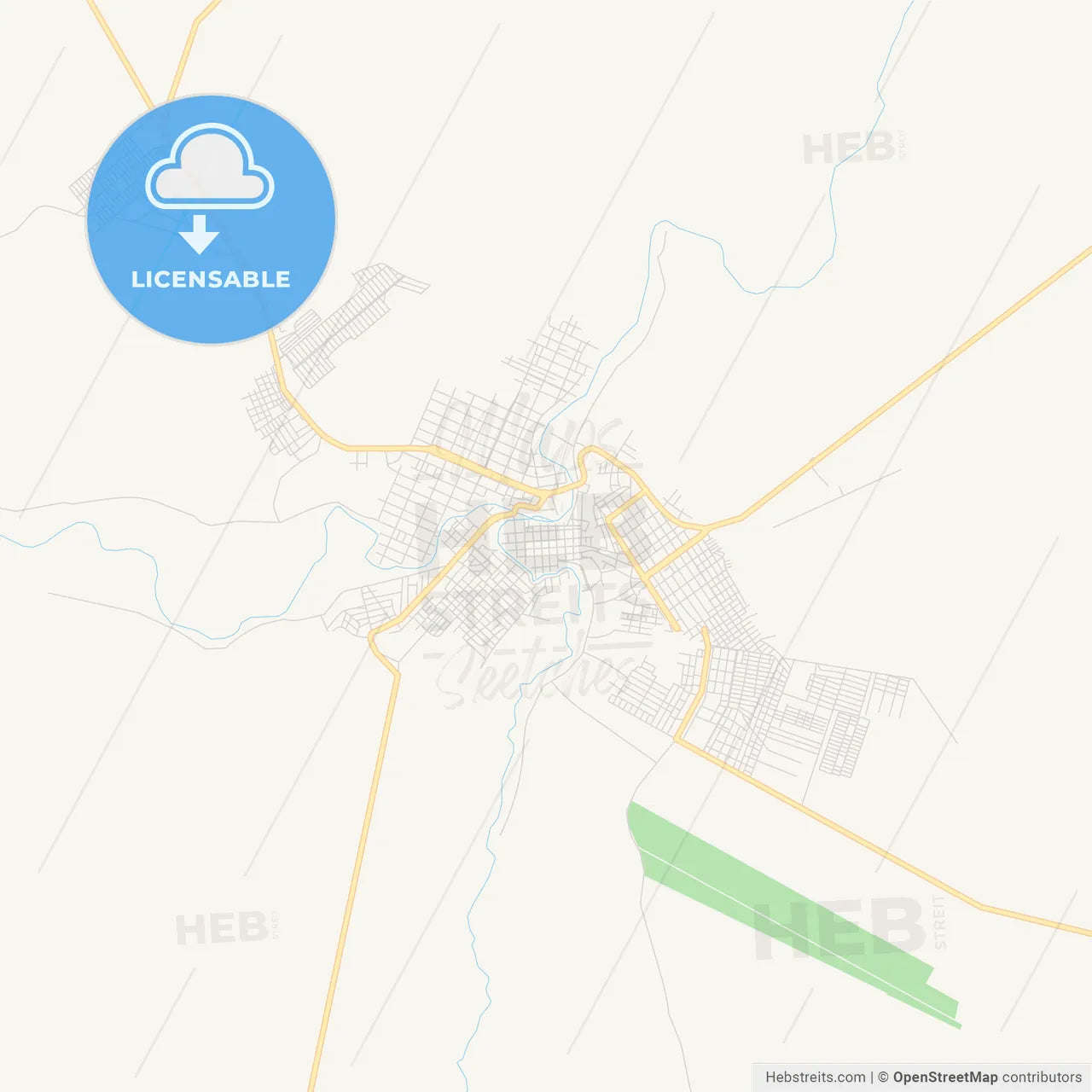 Printable street map of Barra do Corda, Brazil