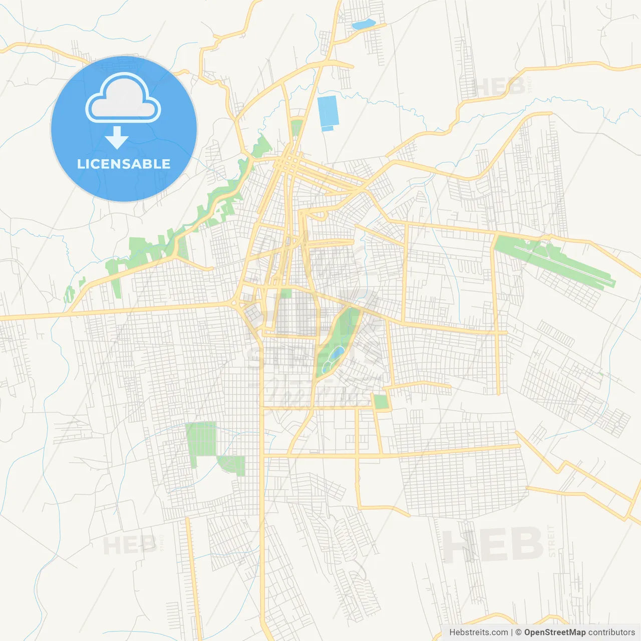 Printable street map of Juazeiro do Norte, Brazil