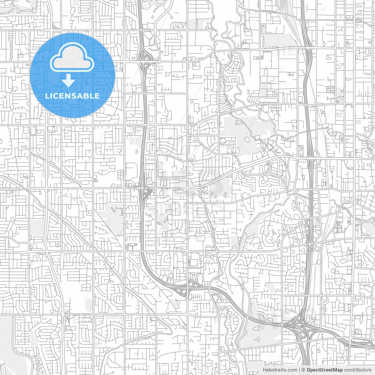 Taylorsville, Utah, USA, bright outlined vector map